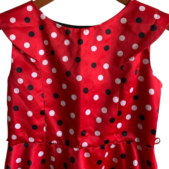 Girls Red polka dot dress - Picture 5 of 5